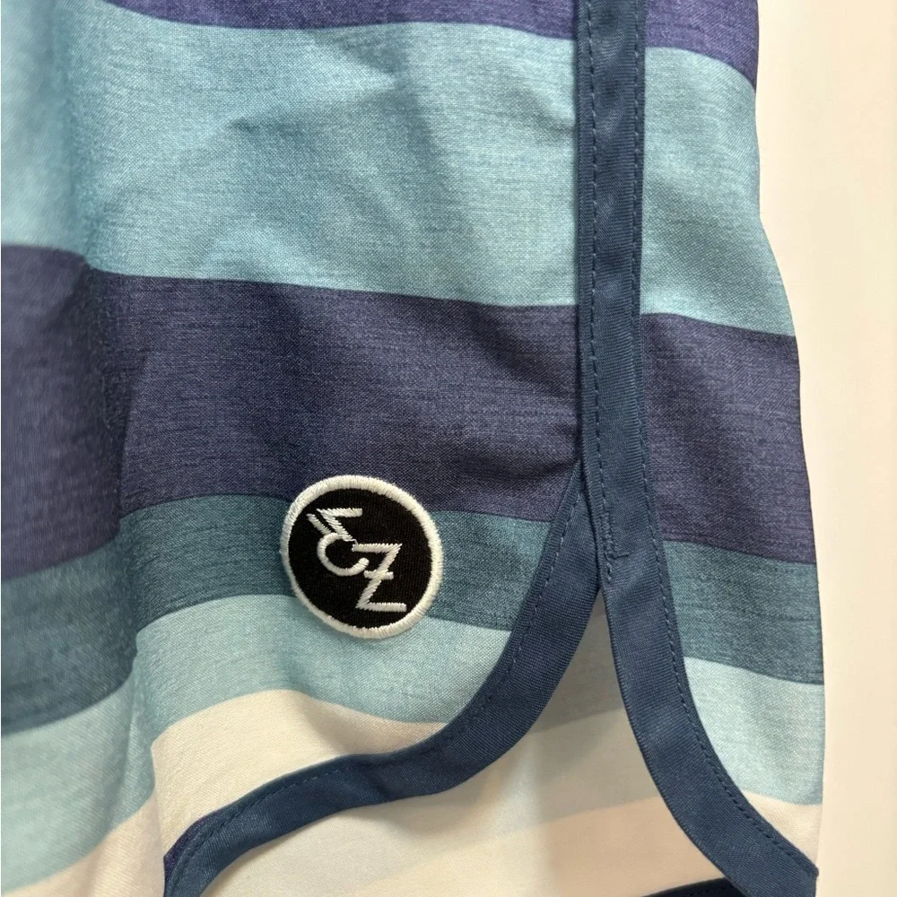 Ezekiel Multicolor Blue Drawstring Back Pocket Beach Swim Trunks Men’s Size 30